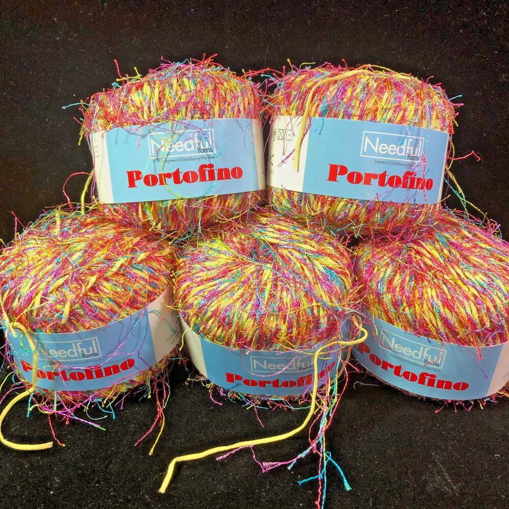 5 Needful Yarns Portofino Multi 0421 Dye Lot 828 Vintage Eyelash Italy discontin